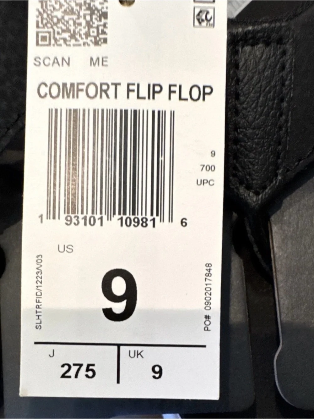 adidas Black Flip Flop Sandals with White Stripes